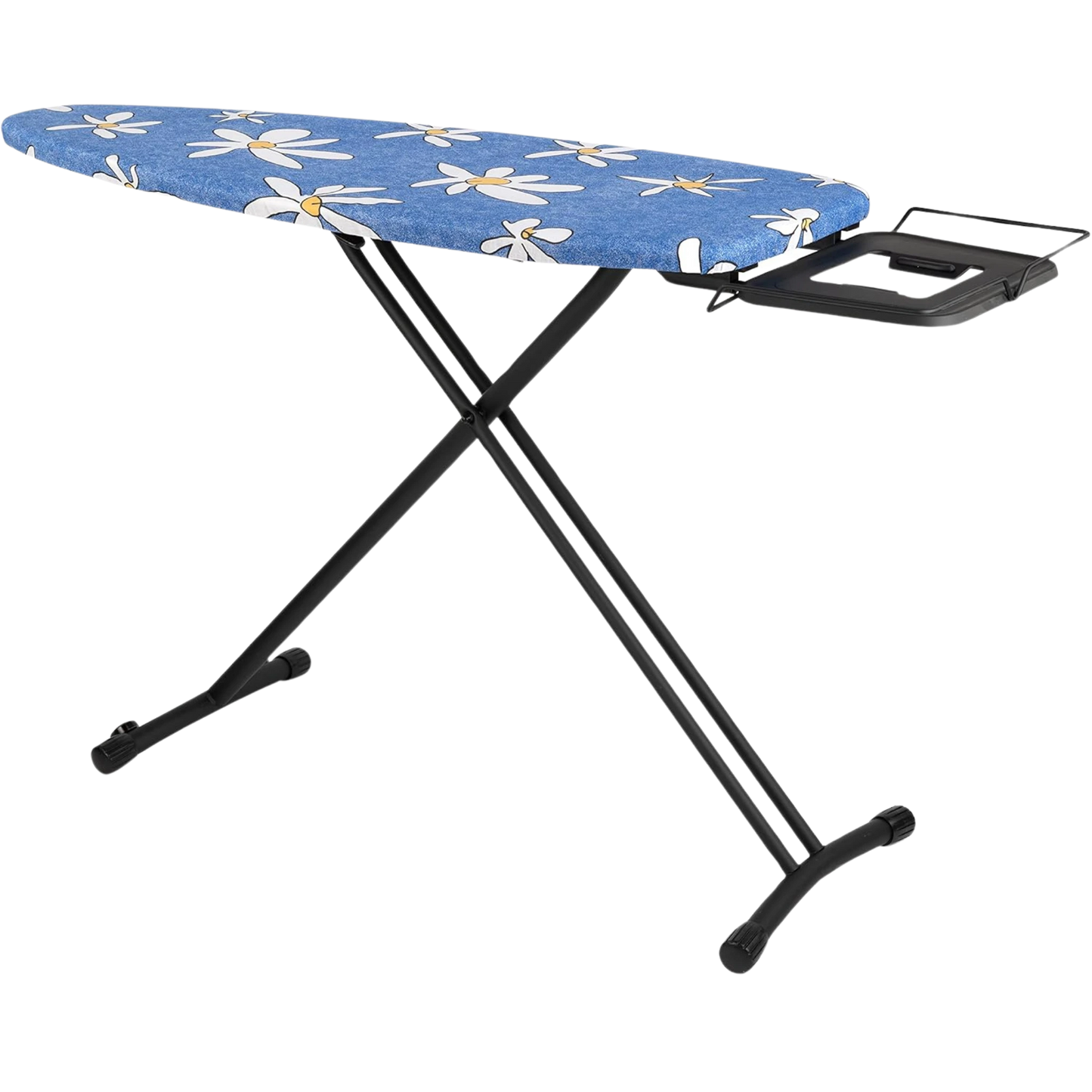 tábua de passar roupa premium com capa floral e 2 rodas – tabua aberta