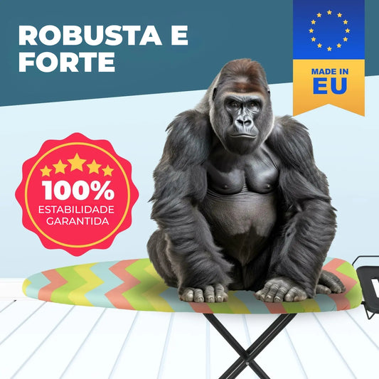 tábua de passar premium ferro roupa grande dobrável centro de engomar profissional - 130 x 47 cm – forte e robusta