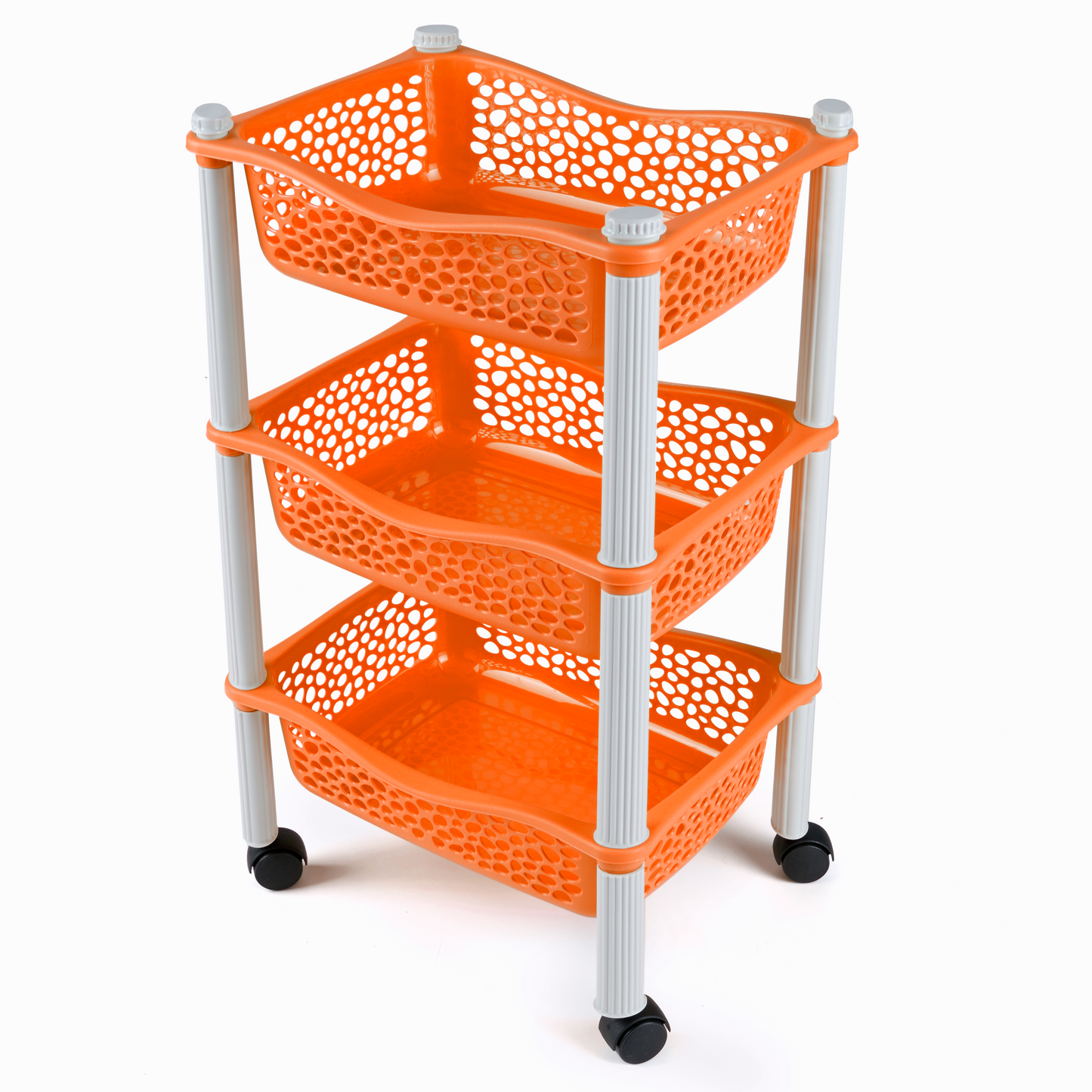 Meuble de rangement en plastique à 3 tiroirs et roulettes – Bureau, salon, école, salle de bain