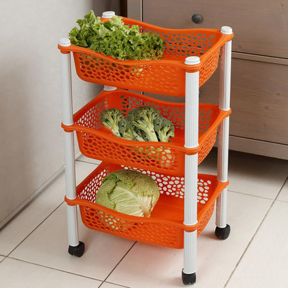 Meuble de rangement en plastique à 3 tiroirs et roulettes – Bureau, salon, école, salle de bain