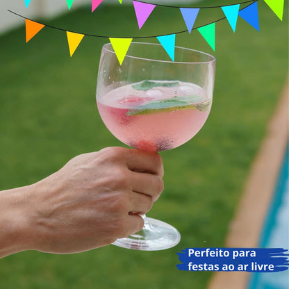 copos gin tonic copos de plástico duro reutilizáveis modernos de cocktail | conjunto de 4 copos sem bpa 0,6 l | feito na u.e. –ideal para festas