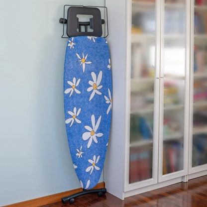 tábua de passar roupa premium com capa floral e 2 rodas  – tabua em pe