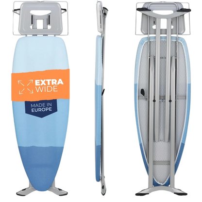tábua de passar premium ferro roupa grande dobrável centro de engomar profissional  - 130 x 47 cm  – imagem detalhada