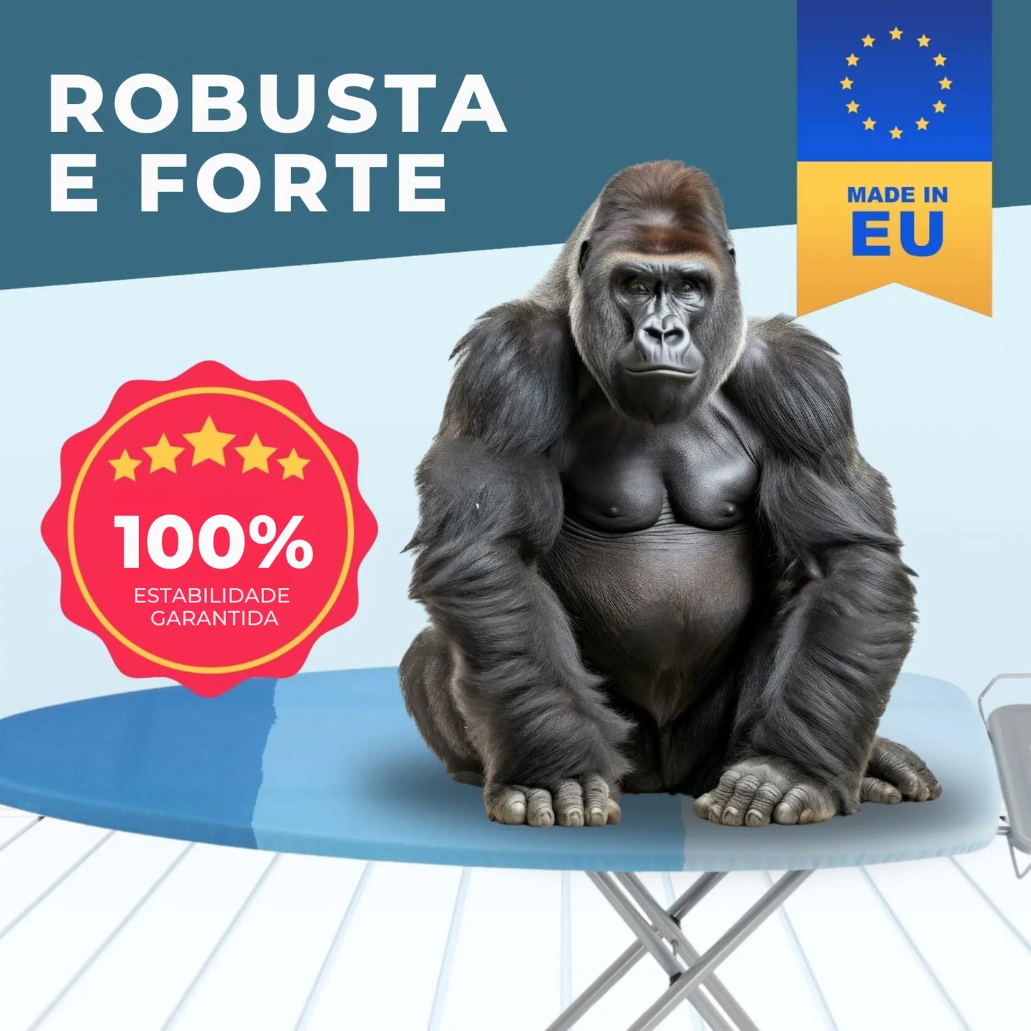tábua de passar premium ferro roupa grande dobrável centro de engomar profissional  - 130 x 47 cm  – forte e robusta